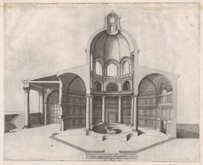 Mirror of Roman Magnificence: Lateranens inre, 1500-talet., 1500-talet. av Nicolas Beatrizet