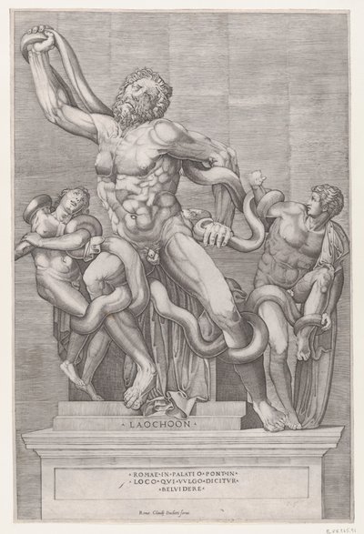 Mirror of Roman Magnificence: Laocoon, 1500-talet., 1500-talet. av Nicolas Beatrizet