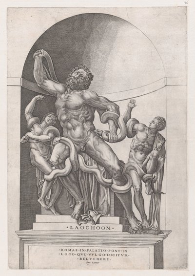Mirror of Roman Magnificence: Laocoon, 1500-talet., 1500-talet. av Nicolas Beatrizet