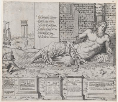 Mirror of Roman Magnificence: Marforius, 1550., 1550. av Nicolas Beatrizet.