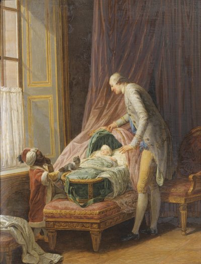 Louis Philippe Joseph dOrléans 1747-1793, vid vaggan, 1774 av Nicolas-Bernard Lepicie