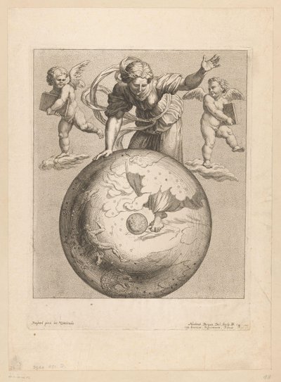 Astronomisk representation av gryningen med två putti av Nicolas Bocquet