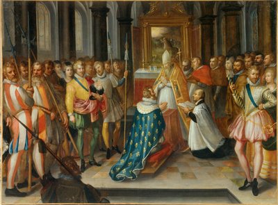 Avvärjandet av Henrik IV, kung av Frankrike vid Saint Denis den 25 juli av Nicolas Bollery