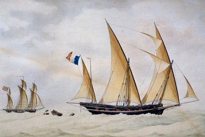 Santo Stefano di Laigueglia xebec jagas av en engelsk kapare av Nicolas Cammillieri