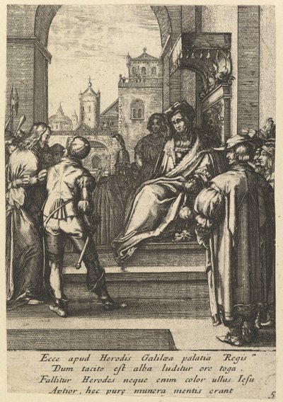 Kristus före Pilatus, från The Passion of Christ, mitten av 1600-talet. av Nicolas Cochin