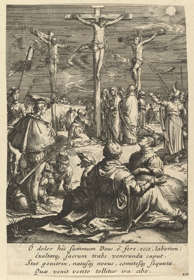 Kristus på korset, från The Passion of Christ, mitten av 1600-talet. av Nicolas Cochin