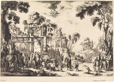 Tillbedjan av Magi av Nicolas Cochin