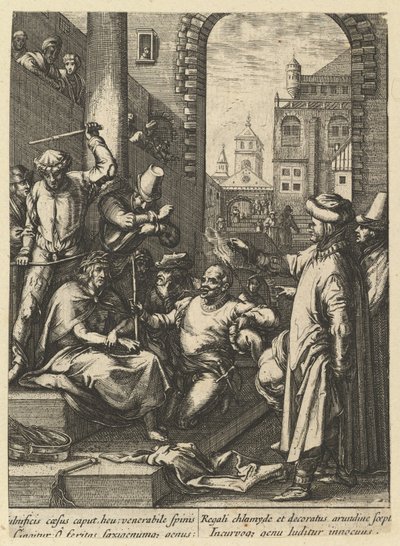 The Crowning with Thorns, från The Passion of Christ, mitten av 1600-talet. av Nicolas Cochin