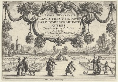 Titelskylt, från New Book of Very Useful Flowers, 1645., 1645. av Nicolas Cochin