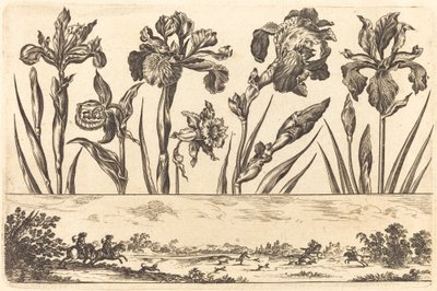 Blomstertryck nr.3 av Nicolas Cochin after Balthasar Moncornet