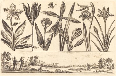 Blomstertryck nr.4 av Nicolas Cochin after Balthasar Moncornet