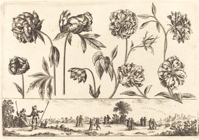 Blomstertryck nr.7 av Nicolas Cochin after Balthasar Moncornet