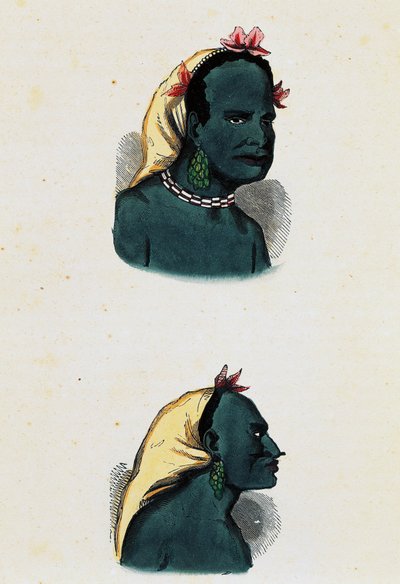 Vanou-infödd och Vanou-hövding (Vanikoro) av Nicolas Dally