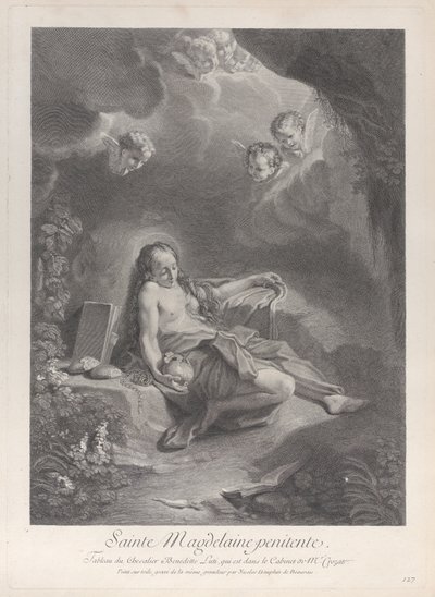 Den ångerfulla Maria Magdalena, ca. 1729. av Nicolas Dauphin de Beauvais