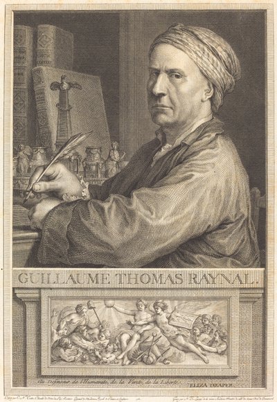 Guillaume Thomas Raynal av Nicolas Delaunay after Charles Nicolas Cochin II
