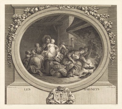Munkar av Nicolas Delaunay after Jean Honoré Fragonard