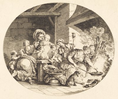 Munkar av Nicolas Delaunay after Jean Honoré Fragonard