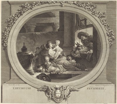 Den lyckliga fertiliteten av Nicolas Delaunay after Jean Honoré Fragonard