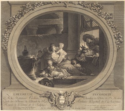 Den lyckliga fertiliteten av Nicolas Delaunay after Jean Honoré Fragonard