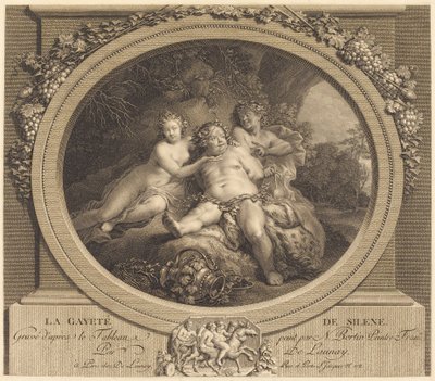 Silenus glädje av Nicolas Delaunay after Nicolas Bertin