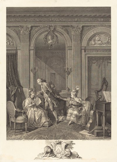 Den söta biljetten av Nicolas Delaunay after Nicolas Lavreince