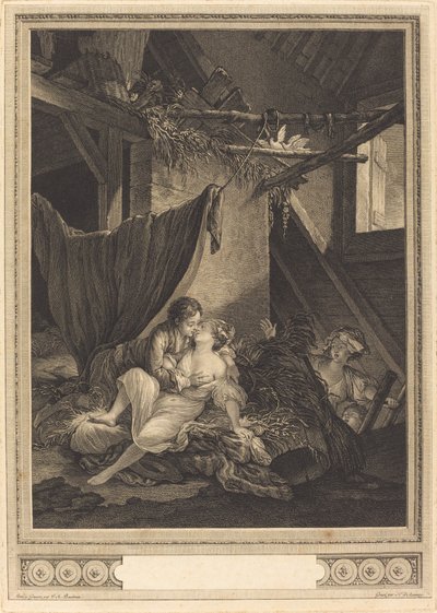 Sen vård av Nicolas Delaunay after Pierre Antoine Baudouin