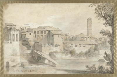 Tiberön med klostret San Bartolommeo av Nicolas Delobel