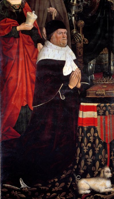 Porträtt av kung René av Anjou (1409-1480) kallar också René I av Neapel eller René av Sicilien. Målning av Nicolas Froment (1461-1483) 1475 Musee Granet Aix en Provence av Nicolas Froment