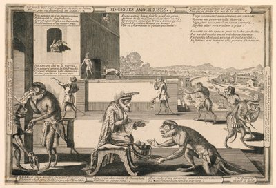 Singeries Amouresuses, tavla 2 av Nicolas Guerard