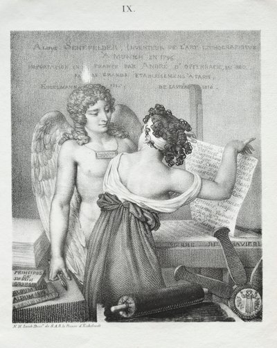 Litografins geni, 1819. av Nicolas Henri Jacob