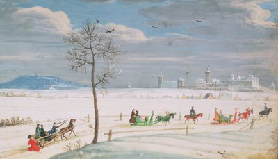 Tyskt snölandskap med slädar av Nicolas Hoffmann