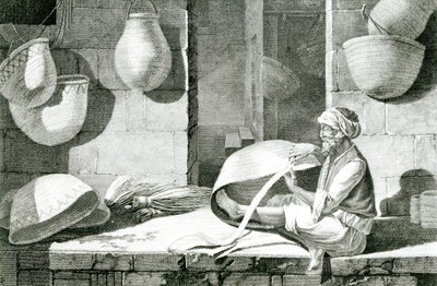 Mattmakare och korgvävare av Nicolas Jacques (after) Conte