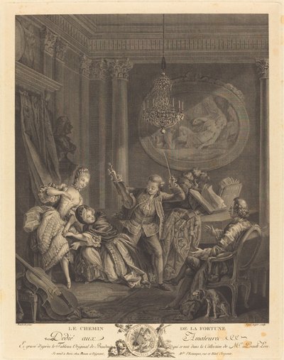 Vägen till förmögenhet av Nicolas Joseph Voyez after Pierre Antoine Baudouin
