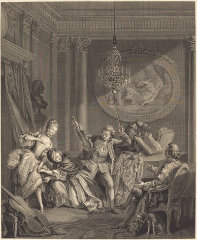 Vägen till förmögenhet av Nicolas Joseph Voyez after Pierre Antoine Baudouin