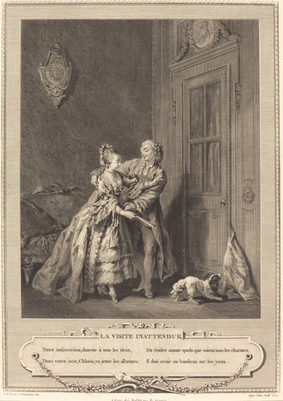 Det oväntade besöket av Nicolas Joseph Voyez after Sigmund Freudenberger