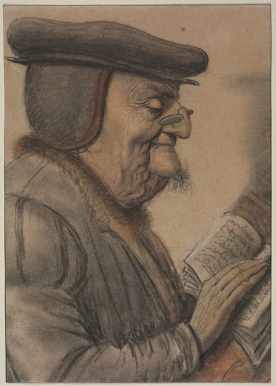 Äldre man läser en bok av Nicolas Lagneau