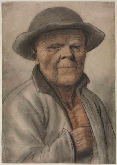Porträtt av en gammal man, 1600-tal. av Nicolas Lagneau