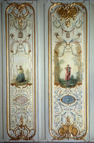 Målad panel av Hotel de Peyrenc realiserad av Nicolas Lancret (1690-1743) 1725 Paris, Dekorativ konst av Nicolas Lancret