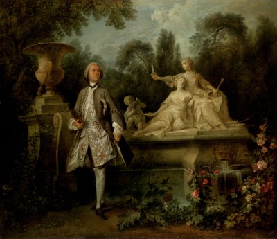 Porträtt av skådespelaren Grandval av Nicolas Lancret