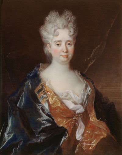 Porträtt av Anne-Thérèse de Marguenat de Courcelles, Marquise de Lambert, ca. 1710. av Nicolas Largillière de