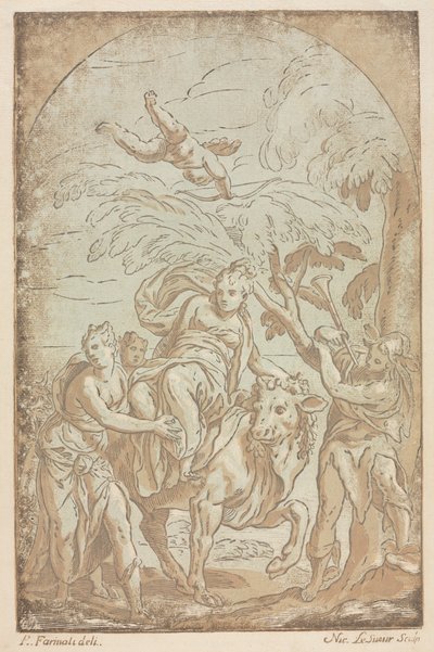 Europas våldtäkt, 1725-42. av Nicolas LeSueur