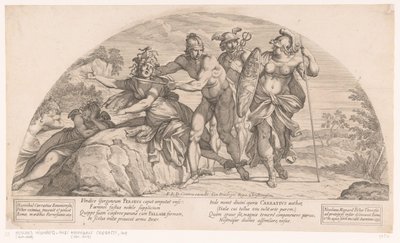 Perseus halshuggar Medusa Berättelser från Odysséen (serietitel) av Nicolas Mignard