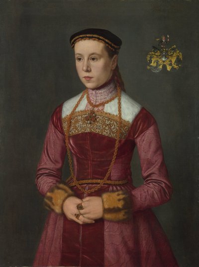 Porträtt av en ung dam av Nicolas Neufchatel