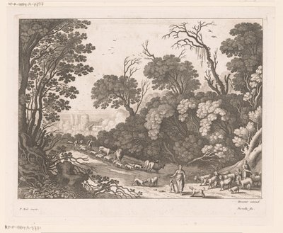 Herdar med flock av Nicolas Perelle