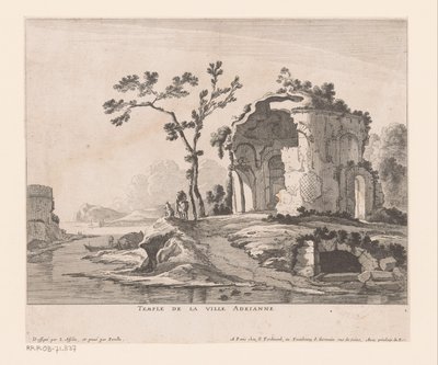 Ruinen av Villa Adriana City Temple Adrianne (titel på objekt) av Nicolas Perelle