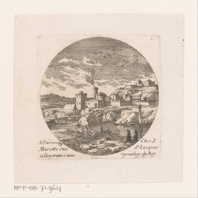 Befäst stad med torn av Nicolas Perelle