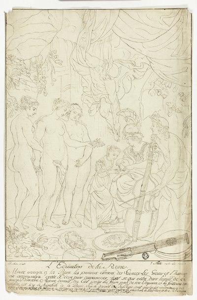 Utbildning av Marie de Medicis av Nicolas Pierre Loir