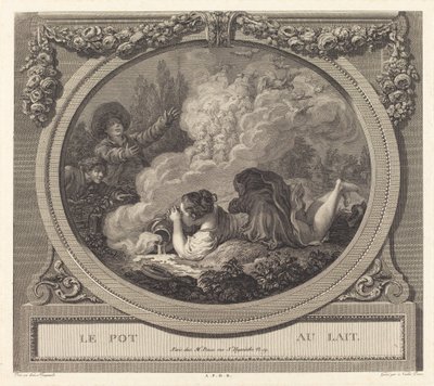 Mjölkkannan av Nicolas Ponce after Jean Honoré Fragonard