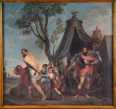 Camillus och skolmästaren i Falerii av Nicolas Poussin