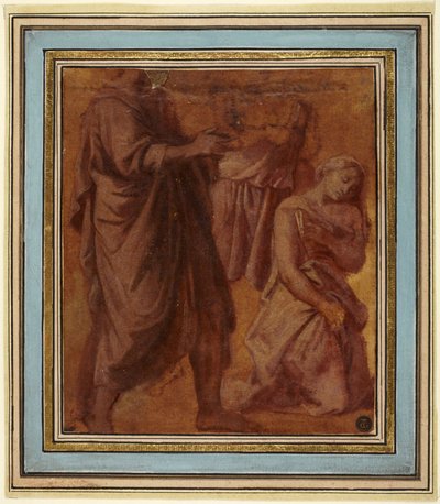 Christus und die Ehebrecherin av Nicolas Poussin